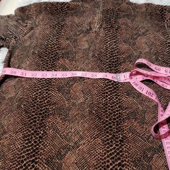 YORKHARBOR SNAKE JACKET WOMENS BROUW ZIP SZ SMALL - Picture 7 of 8